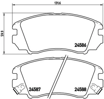ABS Brake Pad Set, disc brake (P 30 043)