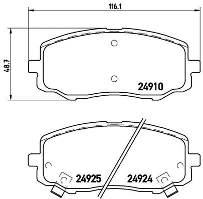 ABS Brake Pad Set, disc brake (P 30 045)