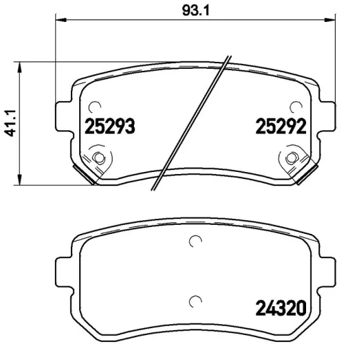 ABS Brake Pad Set, disc brake (P 30 051)