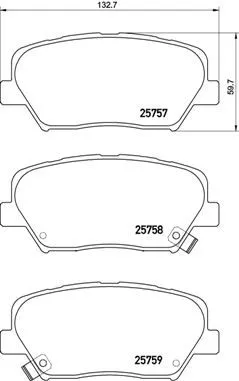ABS Brake Pad Set, disc brake (P 30 070)