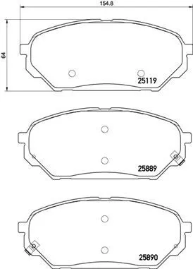 ABS Brake Pad Set, disc brake (P 30 071)