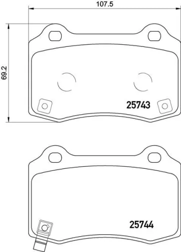 ABS Brake Pad Set, disc brake (P 30 074E)