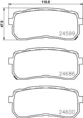 ABS Brake Pad Set, disc brake (P 30 080)