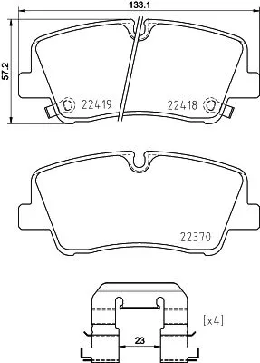 ABS Brake Pad Set, disc brake (P 30 089)