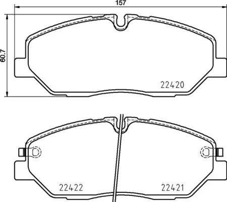 ABS Brake Pad Set, disc brake (P 30 090)