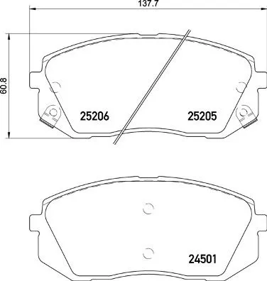 ABS Brake Pad Set, disc brake (P 30 093)