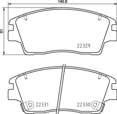 ABS Brake Pad Set, disc brake (P 30 096)