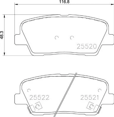 ABS Brake Pad Set, disc brake (P 30 104)