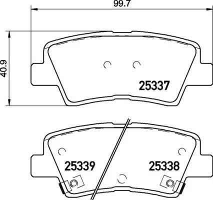 ABS Brake Pad Set, disc brake (P 30 106)