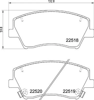 ABS Brake Pad Set, disc brake (P 30 107)