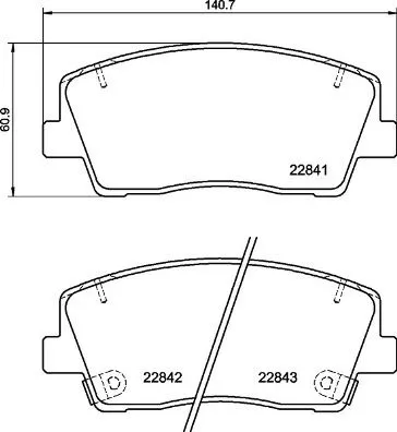 ABS Brake Pad Set, disc brake (P 30 108)