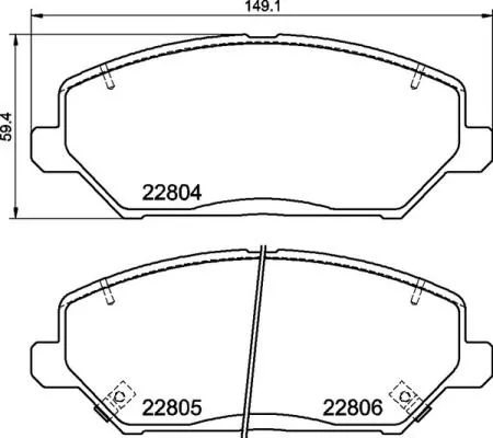 ABS Brake Pad Set, disc brake (P 30 110)