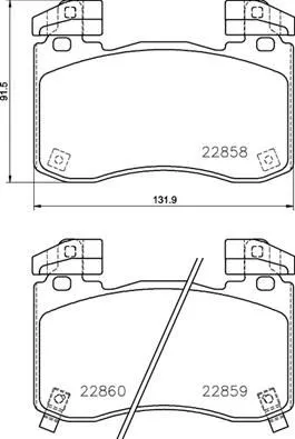 ABS Brake Pad Set, disc brake (P 30 113)