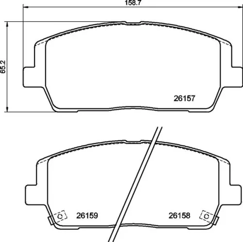ABS Brake Pad Set, disc brake (P 30 116)