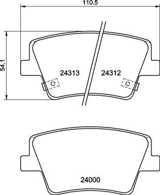 ABS Brake Pad Set, disc brake (P 30 117)