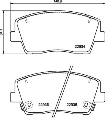 ABS Brake Pad Set, disc brake (P 30 119)