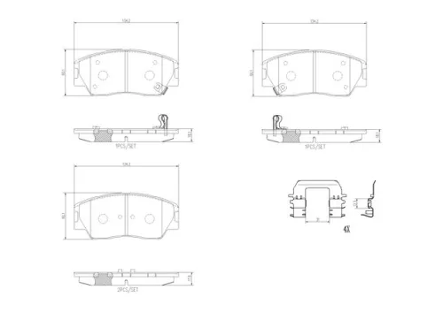 ABS Brake Pad Set, disc brake (P 30 121)