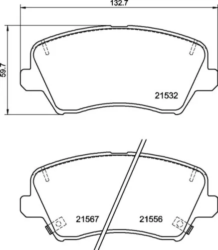 ABS Brake Pad Set, disc brake (P 30 123)