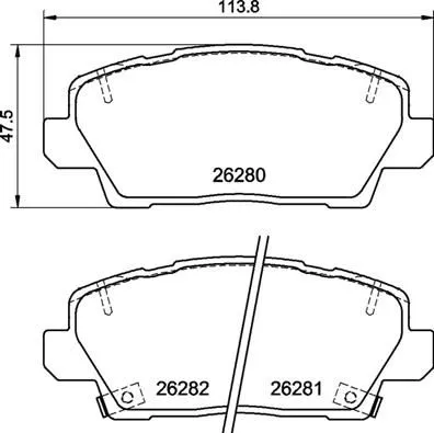 ABS Brake Pad Set, disc brake (P 30 125)