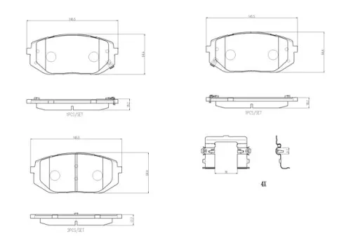 ABS Brake Pad Set, disc brake (P 30 140)