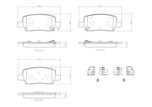 ABS Brake Pad Set, disc brake (P 30 141)