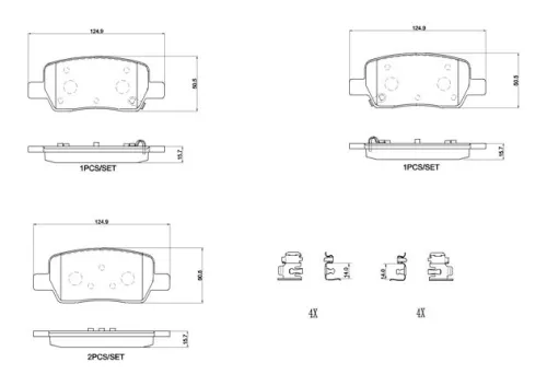 ABS Brake Pad Set, disc brake (P 30 146)