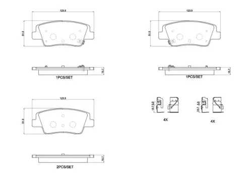 ABS Brake Pad Set, disc brake (P 30 152)