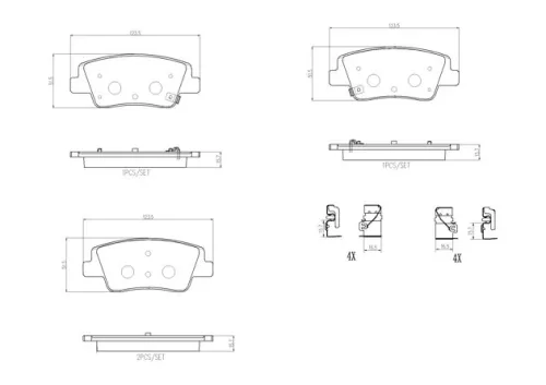 ABS Brake Pad Set, disc brake (P 30 153)