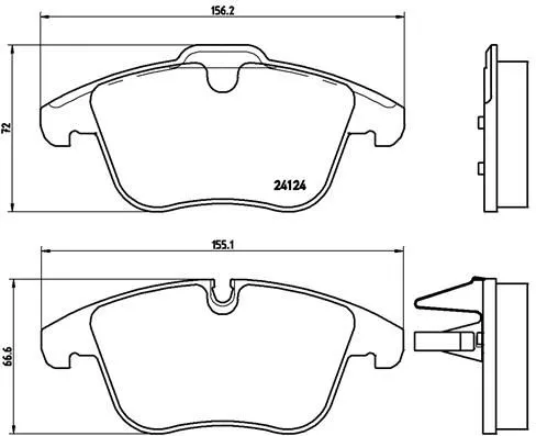 ABS Brake Pad Set, disc brake (P 36 022)