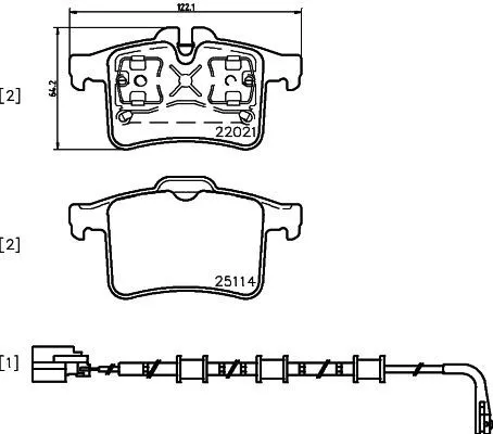 ABS Brake Pad Set, disc brake (P 36 034)