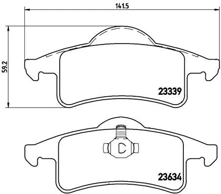 ABS Brake Pad Set, disc brake (P 37 006)