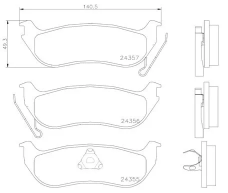 ABS Brake Pad Set, disc brake (P 37 009)