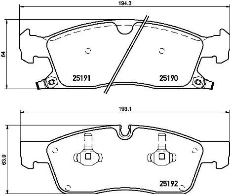ABS Brake Pad Set, disc brake (P 37 015)