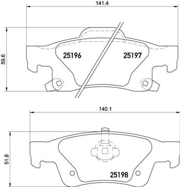 ABS Brake Pad Set, disc brake (P 37 016)