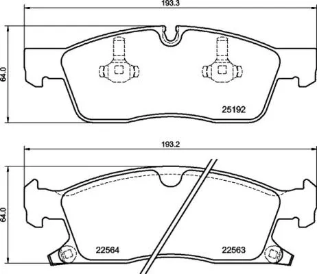 ABS Brake Pad Set, disc brake (P 37 027)