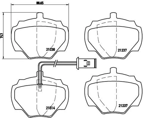 ABS Brake Pad Set, disc brake (P 44 003)