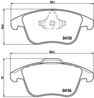 ABS Brake Pad Set, disc brake (P 44 020)