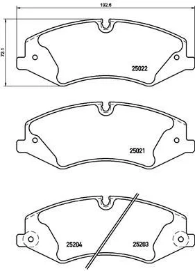 ABS Brake Pad Set, disc brake (P 44 022)