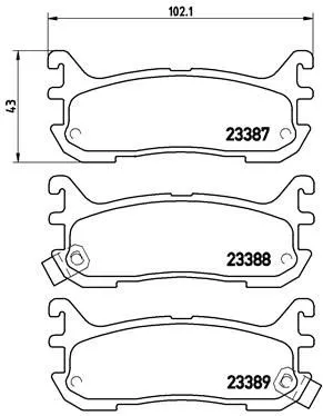 ABS Brake Pad Set, disc brake (P 49 021)