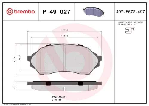 ABS Brake Pad Set, disc brake (P 49 027)