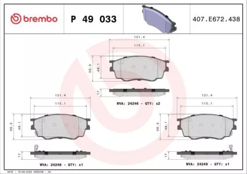 ABS Brake Pad Set, disc brake (P 49 033)