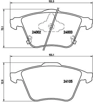ABS Brake Pad Set, disc brake (P 49 038)