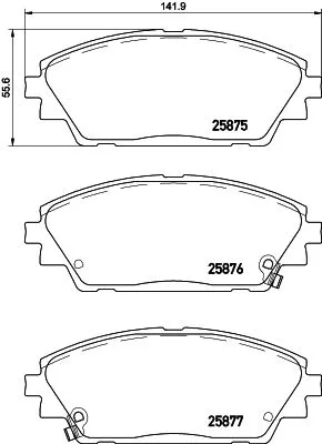 ABS Brake Pad Set, disc brake (P 49 050)