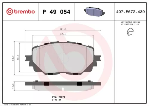 ABS Brake Pad Set, disc brake (P 49 054)
