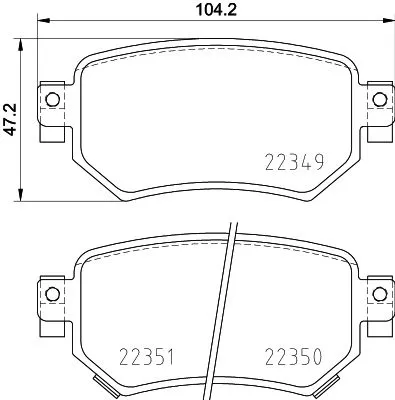 ABS Brake Pad Set, disc brake (P 49 059)