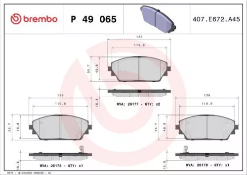 ABS Brake Pad Set, disc brake (P 49 065)