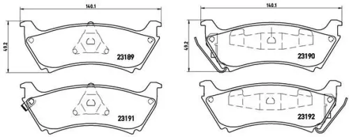 ABS Brake Pad Set, disc brake (P 50 040)