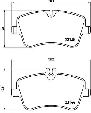 ABS Brake Pad Set, disc brake (P 50 045)