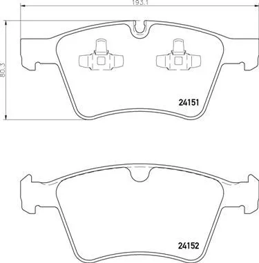 ABS Brake Pad Set, disc brake (P 50 115)