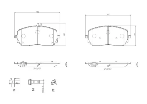 ABS Brake Pad Set, disc brake (P 50 152)